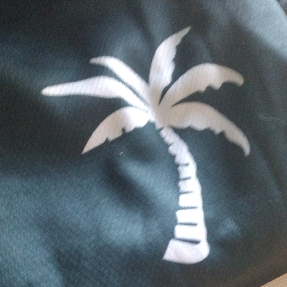 Tropical Vibes: Dark Green Palm Tree T-Shirt & Shorts Set (XS) - Picture 5 of 5